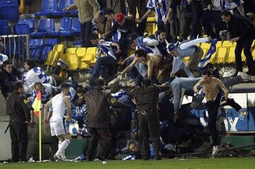 Raducanu lanzó su camiseta a los aficionados del Espanyol y la valla cedió en El Madrigal.