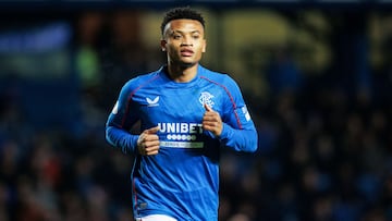 GLASGOW, SCOTLAND - JANUARY 12: Rangers' Oscar Cortes in action during a William Hill Premiership match between Rangers and St Johnstone at Ibrox Stadium, on January 12, 2025, in Glasgow, Scotland. (Photo by Alan Harvey/SNS Group via Getty Images)