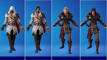 Los skins Ezio Auditore y Eivor, Hija de Varin, de Assassin's Creed, en Fortnite