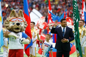 Ronaldo participó en la ceremonia de inauguración.