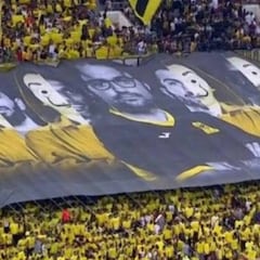 El éxito de La casa de papel llega al fútbol en forma de tifo
