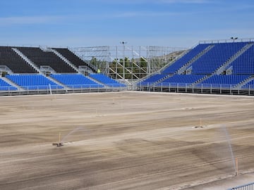 El Real Zaragoza jugará como local las dos próximas temporadas en un campo prefabricado de 20.103 asientos, que permitirá recortar notablemente los plazos de entrega de la Nueva Romareda.