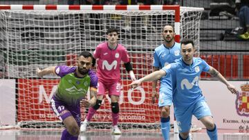 Imagen del partido de la Copa de España 2022 entre Movistar Inter y Palma Futsal.