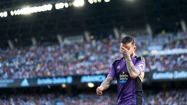 VIGO, SPAIN - FEBRUARY 26: Ivan Sanchez of Real Valladolid CF reacts during the LaLiga Santander match between RC Celta and Real Valladolid CF at Estadio Abanca Balaidos on February 26, 2023 in Vigo, Spain. (Photo by Jose Manuel Alvarez/Quality Sport Images/Getty Images)
