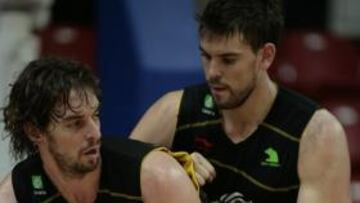 <b>VITALES. </b>Pau y Marc aún no han logrado adaptarse a jugar juntos.