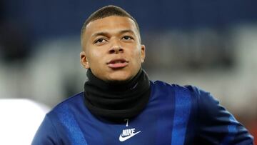 Mbappé, en un entrenamiento.