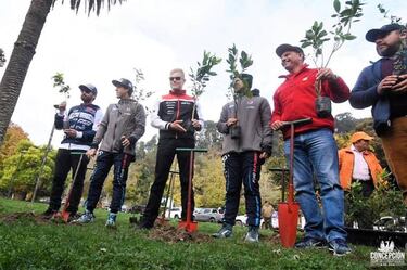 Tanak invitado: pilotos plantan árboles en parque de Concepción