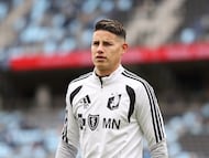 ST PAUL, MINNESOTA - MARCH 22: James Rodriguez #10 of Minnesota United FC looks on prior to the MLS match between Minnesota United FC and Seattle Sounders FC at Allianz Field on March 22, 2026 in St Paul, Minnesota. (Photo by David Berding/MLS via Getty Images)