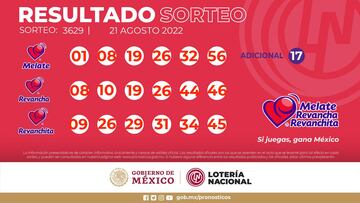 Resultados Melate: números que cayeron hoy y premios del sorteo 3629 | 21 de agosto