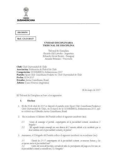 El castigo pendiente que debe afrontar la U en la Libertadores