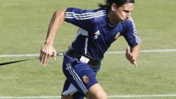 <b>EXIGENTE. </b>Fernando Meira, en acción durante uno de los ejercicios de potencia de ayer.