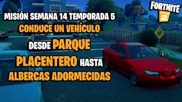 ¿Cómo conducir un vehículo desde Parque Placentero hasta Albercas Adormecidas en Fortnite?