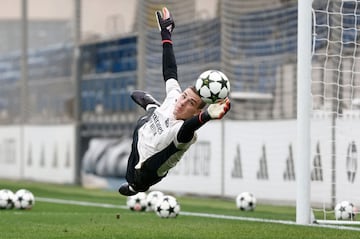 Lunin durante el entrenamiento. 