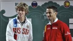 Tommy Robredo con Andrey Rublev