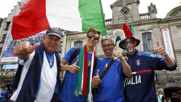 Aficionados de Italia durante la pasada Eurocopa