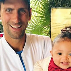 La tierna imagen de Djokovic con la hija de Serena Williams en el Roland Garros