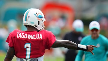The Miami Dolphins quarterback went on “The Dan LeBetard Show” and lavished praise on his current head coach while throwing shade at Brian Flores.