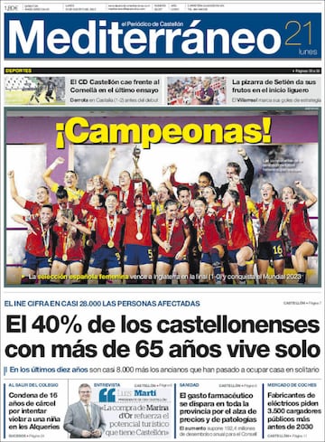 La prensa española, orgullosa de sus campeonas del mundo