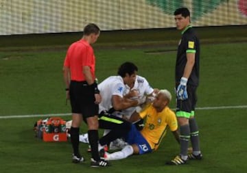 Barcelona's Neymar took a beating as Brazil thumped Bolivia