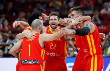 Celebración de la selección española tras proclamarse campeona del mundo. 