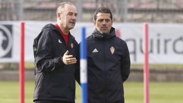 VICTOR FERNANDEZ EN EL ENTRENAMIENTO DEL ZARAGOZA