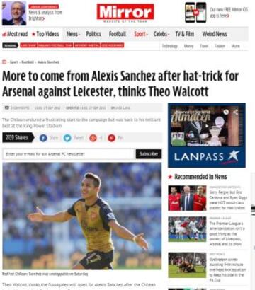 Alexis se robó las miradas de la prensa mundial