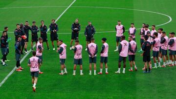 La plantilla del Espanyol, en la previa del Alav&eacute;s.