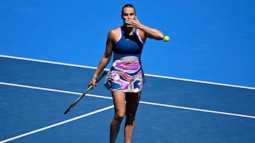 Aryna Sabalenka celebra su victoria en el Open de Australia.