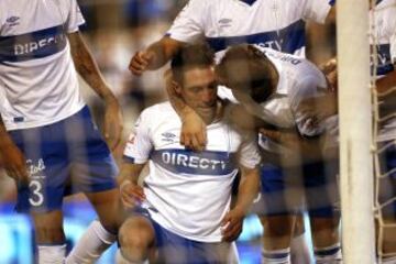 Muñoz celebra su gol ante Palestino.