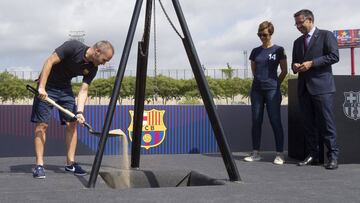 El Barça coloca la primera piedra del Estadi Johan Cruyff