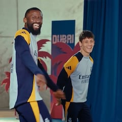 La última locura de Rüdiger con el cámara como víctima: escuchen a Modric y miren a Güler...