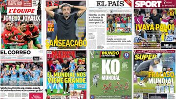 La eliminación de España protagonista en las portadas