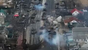 El dron que muestra una emboscada a tanques rusos con la muerte del coronel