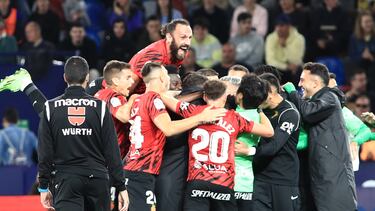 El Mallorca celebra un triunfo.