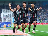 during the 13th round match between Monterrey and Atletico de San Luis as part of the Liga BBVA MX Varonil, Torneo Clausura 2026 at BBVA Bancomer Stadium, on April 04, 2026 in Monterrey, Nuevo Leon, Mexico.