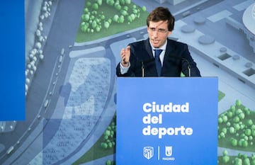 El alcalde de Madird, José Luis Martínez Almeida, durante el acto. 