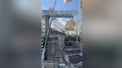 Video of the fire at the Santiago Bernabéu