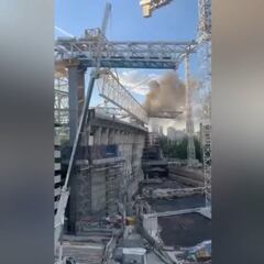 Video of the fire at the Santiago Bernabéu