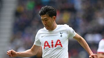 Son Heung-Min en un partido amistoso del Tottenham