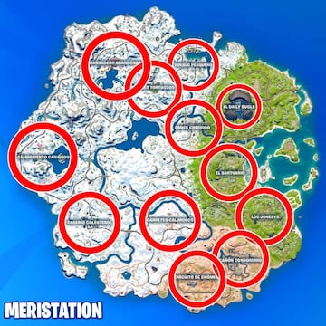 Estas son todas las ubicaciones con nombre del mapa de la Temporada 1 del Pase de Batalla de Fortnite Cap&iacute;tulo 3