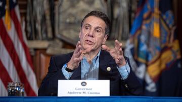 Andrew Cuomo, gobernador de Nueva York, en rueda de prensa.