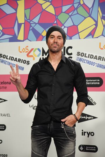 El cantante Enrique Iglesias durante el photocall de Los40 Music Awards.