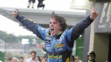 <b>FELIZ EN BRASIL. </b>Alonso ganó allí dos títulos con Renault.