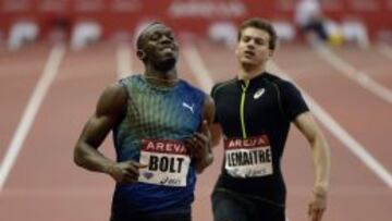 Usain Bolt vence en los 200 metros de Par&iacute;s. Lemaitre termin&oacute; tercero. 
