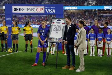 USWNT's Alex Morgan reached the 200-cap milestone earlier this year.