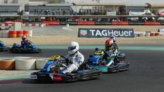El equipo de Alonso en el karting de Dubai.