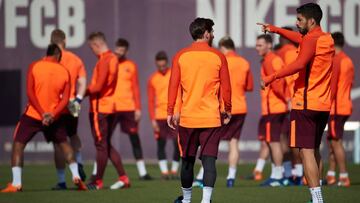 Busquets y Messi entrenan con normalidad antes del Roma