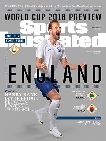 El hombre gol del Tottenham y flamante capitán de la selección inglesa, Harry Kane, es el destacado en la portada que será distribuida en ciertas regiones de los Estados Unidos.