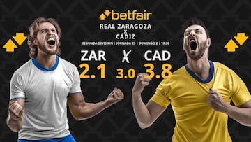 Real Zaragoza vs. Cádiz CF: horario, dónde ver, pronósticos y clasificación