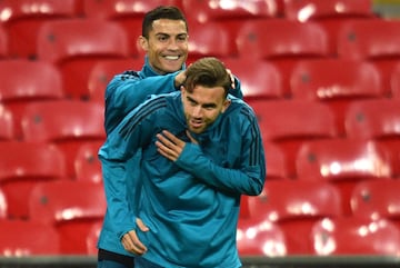 Cristiano Romaldo and Borja Mayoral at Wembley.